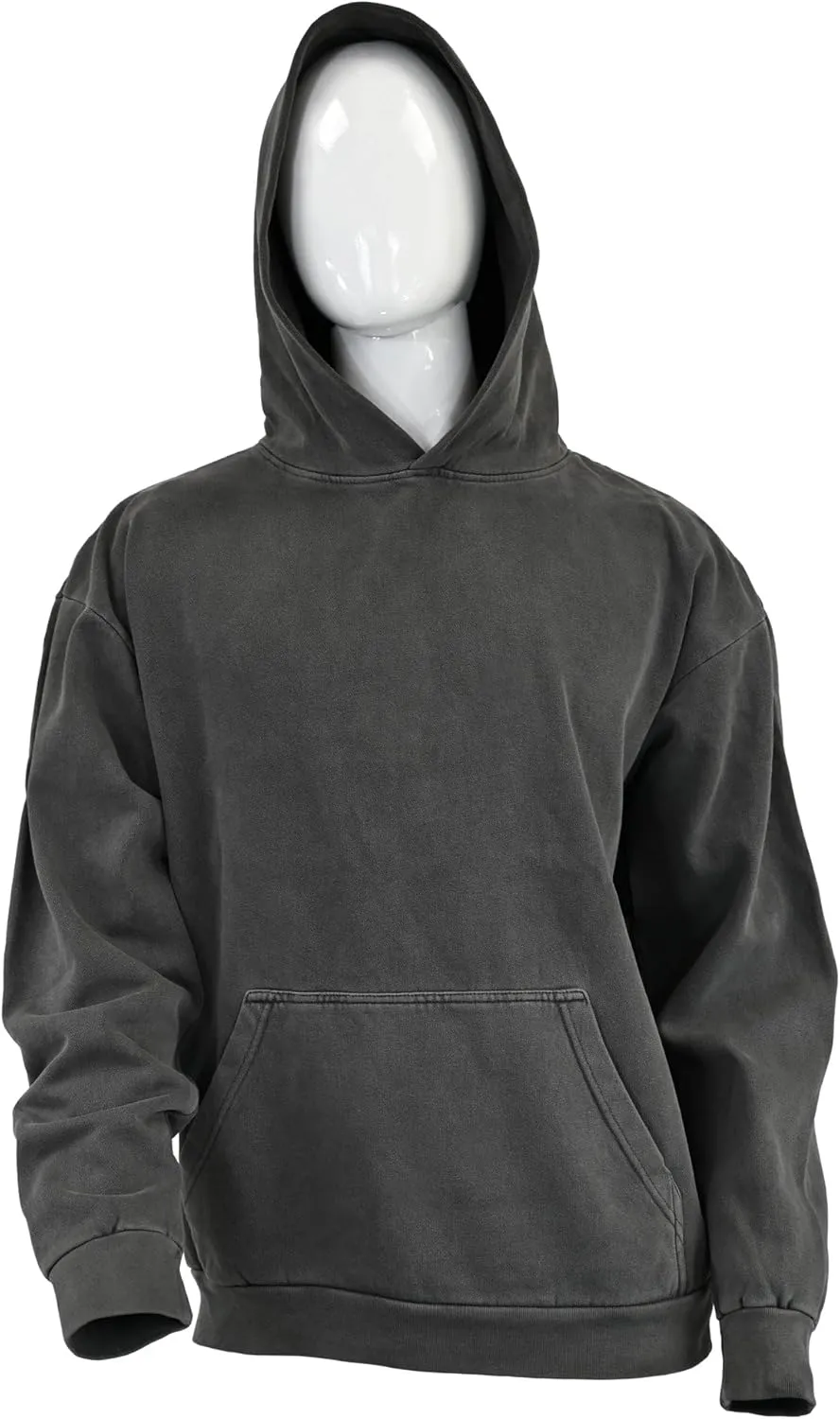 Expert Brand USA-Made Men's Oversized Heavyweight Cotton Pullover Hoodie