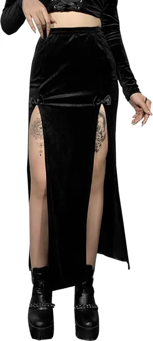 FEOYA Women Gothic Pleated Mini Skirt Punk High Waist A Line Skirt for Casual Party Cosplay