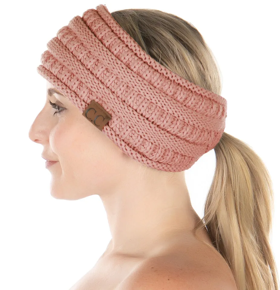 Fleece Lined Ponytail Headwrap