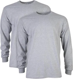 Gildan Unisex Adult Ultra Cotton Long Sleeve T-Shirt, Style G2400, Multipack