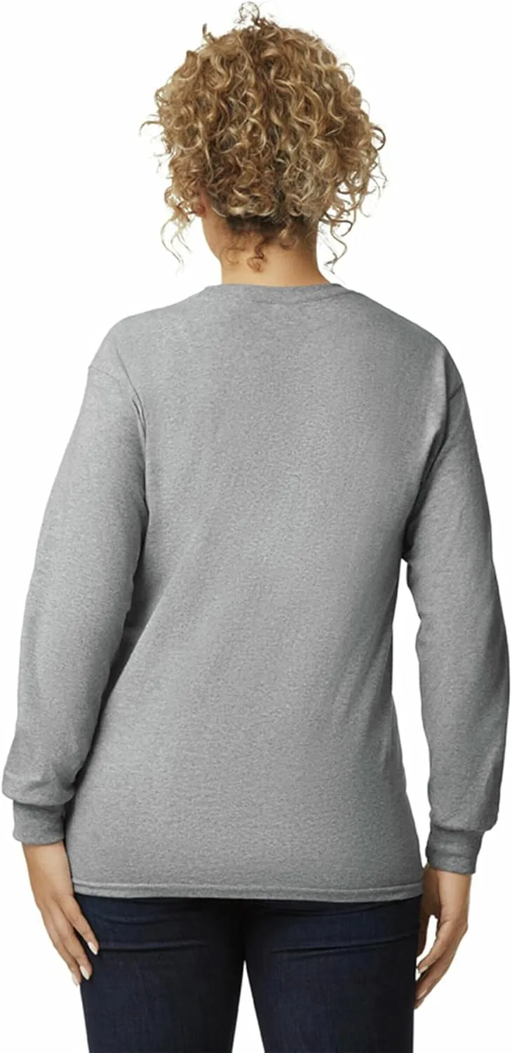 Gildan Unisex Adult Ultra Cotton Long Sleeve T-Shirt, Style G2400, Multipack