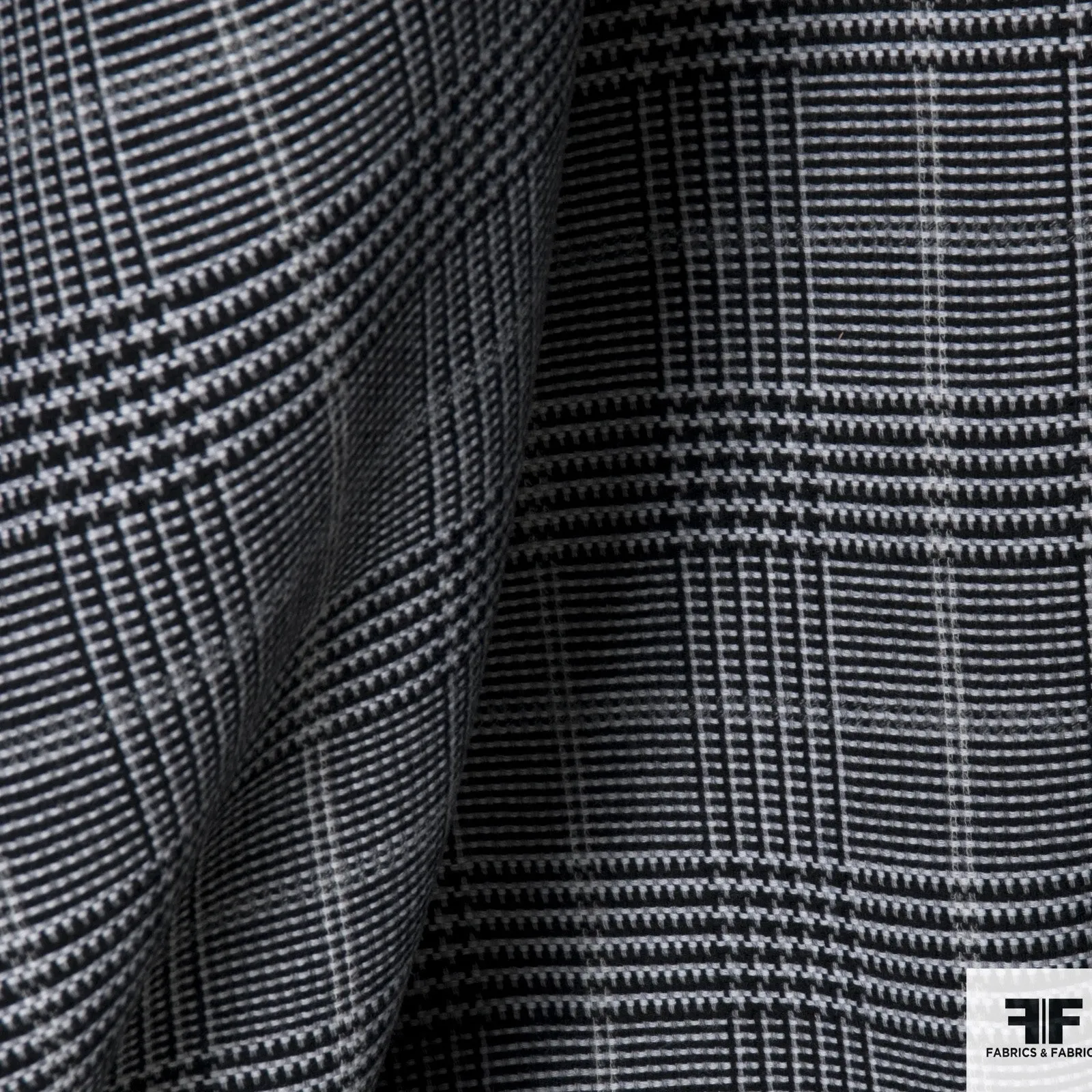Glen Plaid Coating - Black/Grey