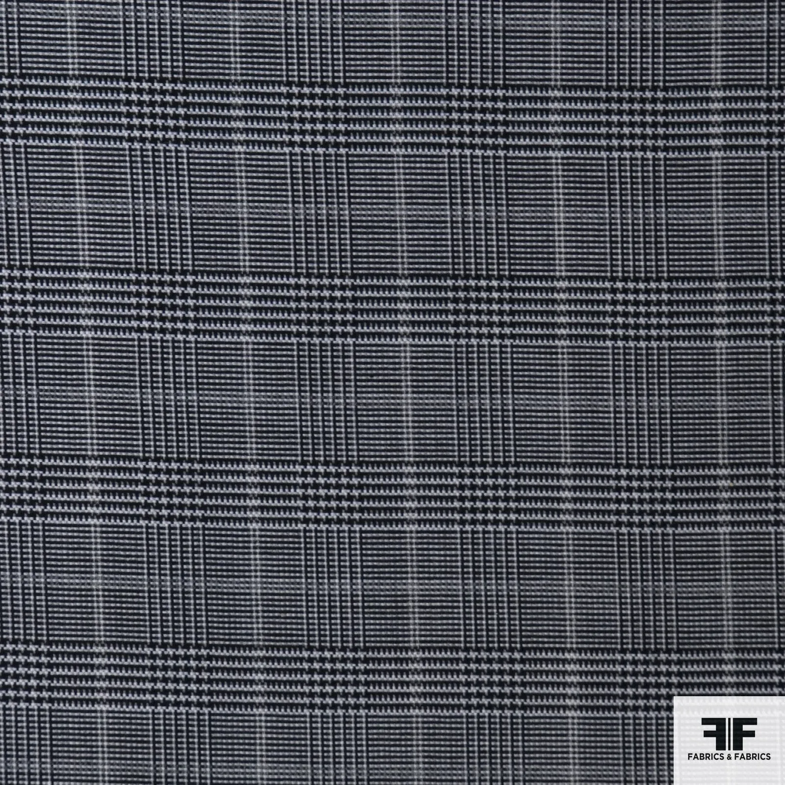 Glen Plaid Coating - Black/Grey