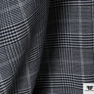 Glen Plaid Coating - Black/Grey