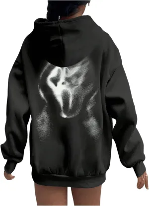 GORGLITTER Women's Bow Hoodies Leopard Print Long Sleeve Hooded Pullover