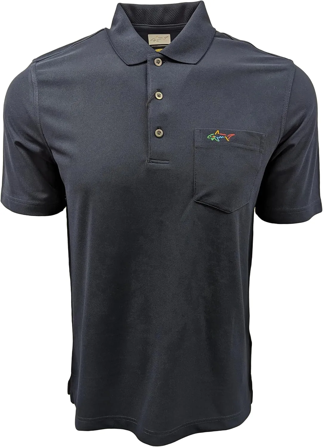 Greg Norman Men's Pique Shark Pocket Polo Shirt