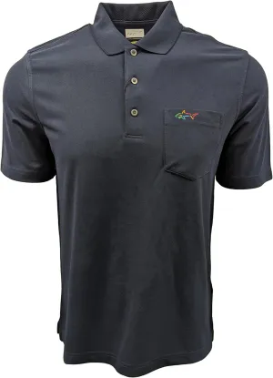 Greg Norman Men's Pique Shark Pocket Polo Shirt