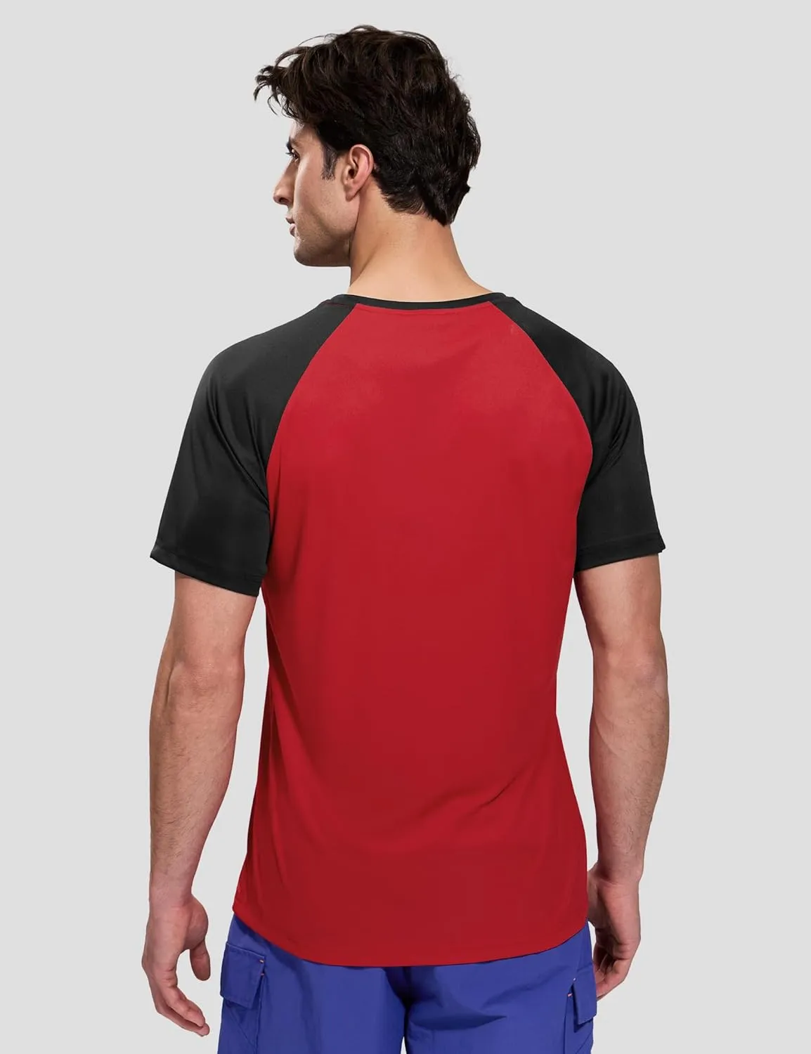 Haimont Men's UPF 50  Short Sleeve Rash Guard Fishing Shirts Quick Dry Workout Outdoor Tee Shirt