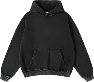 Hatant Hoodies for Men Heavyweight Fleece Sweatshirts Mens Acid Wash Athletic Hoodie Oversized Matching Pullover for Couples