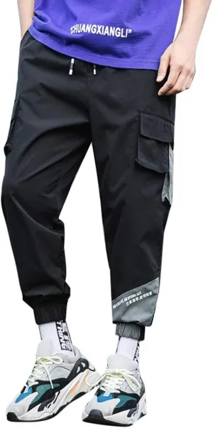Hiking Pants Men Baggy Cargo Work Pants Cargo Overalls for Men Men's Flex Waist Outdoor Cargo Pant 30 X 34 Men's