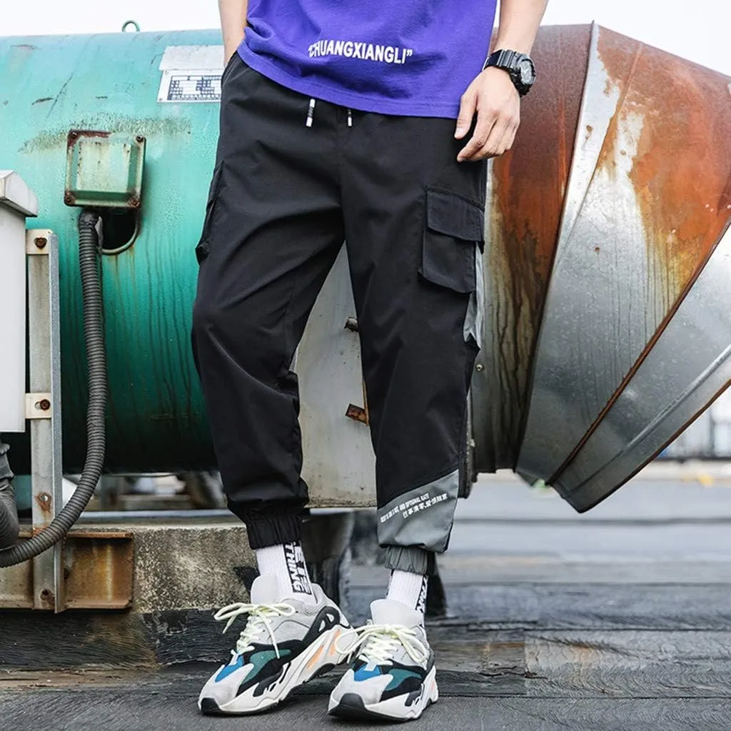 Hiking Pants Men Baggy Cargo Work Pants Cargo Overalls for Men Men's Flex Waist Outdoor Cargo Pant 30 X 34 Men's