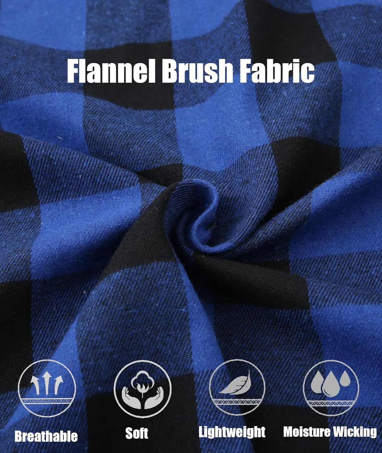 Hooded Flannel Shirt for Men, Lightweight Flannel Jacket Long Sleeve Plaid Causal Button Down Shirts with Pocket