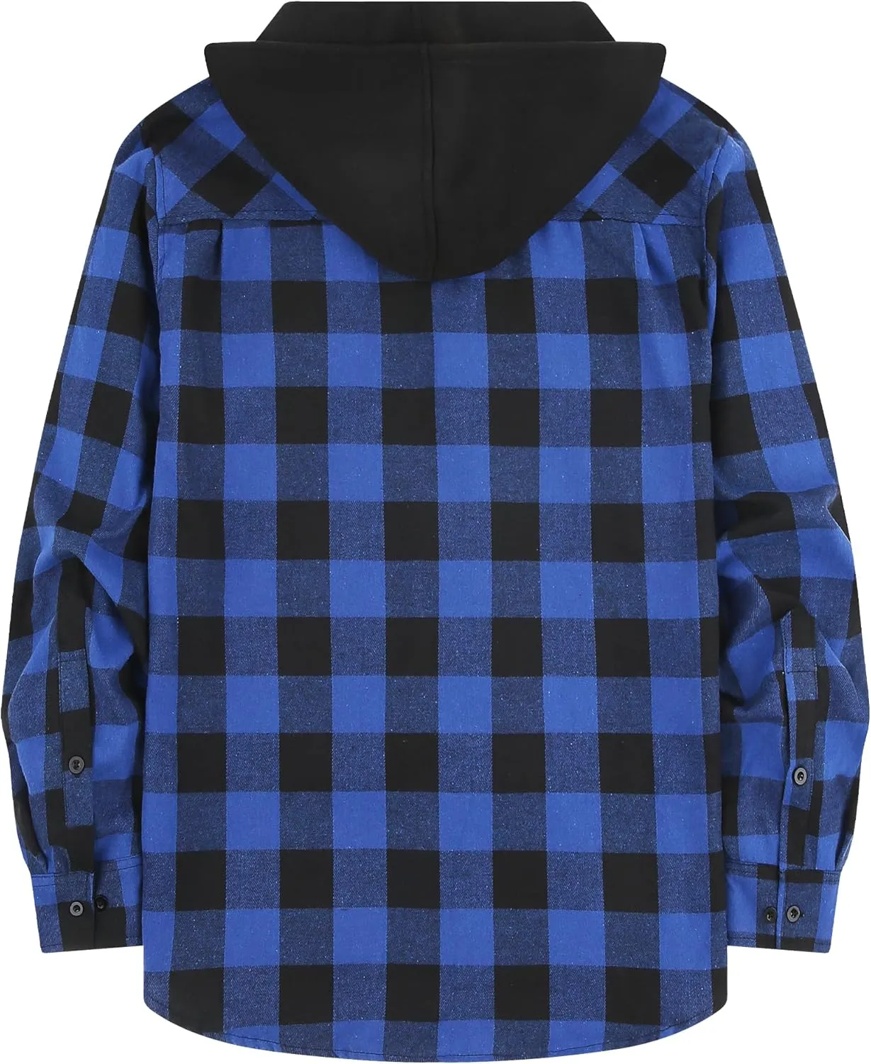 Hooded Flannel Shirt for Men, Lightweight Flannel Jacket Long Sleeve Plaid Causal Button Down Shirts with Pocket