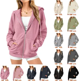 Hoodies for Women Zip Up Plus Size Long Sleeve Oversized Sweatshirt Fall 2024 Outfits Casual Y2k Hoodie with Pockets
