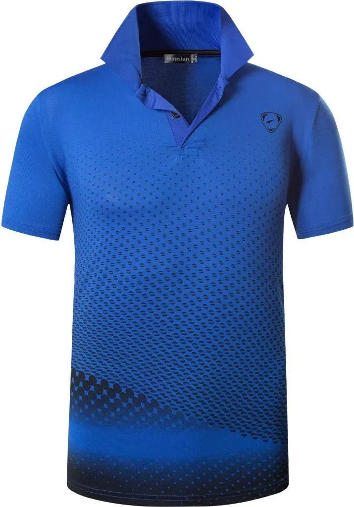 jeansian Men's 3 Packs Ourdoor Sport Quick Dry Polo T-Shirt Tee Tshirt Golf Tennis Bowling Fit LSL195