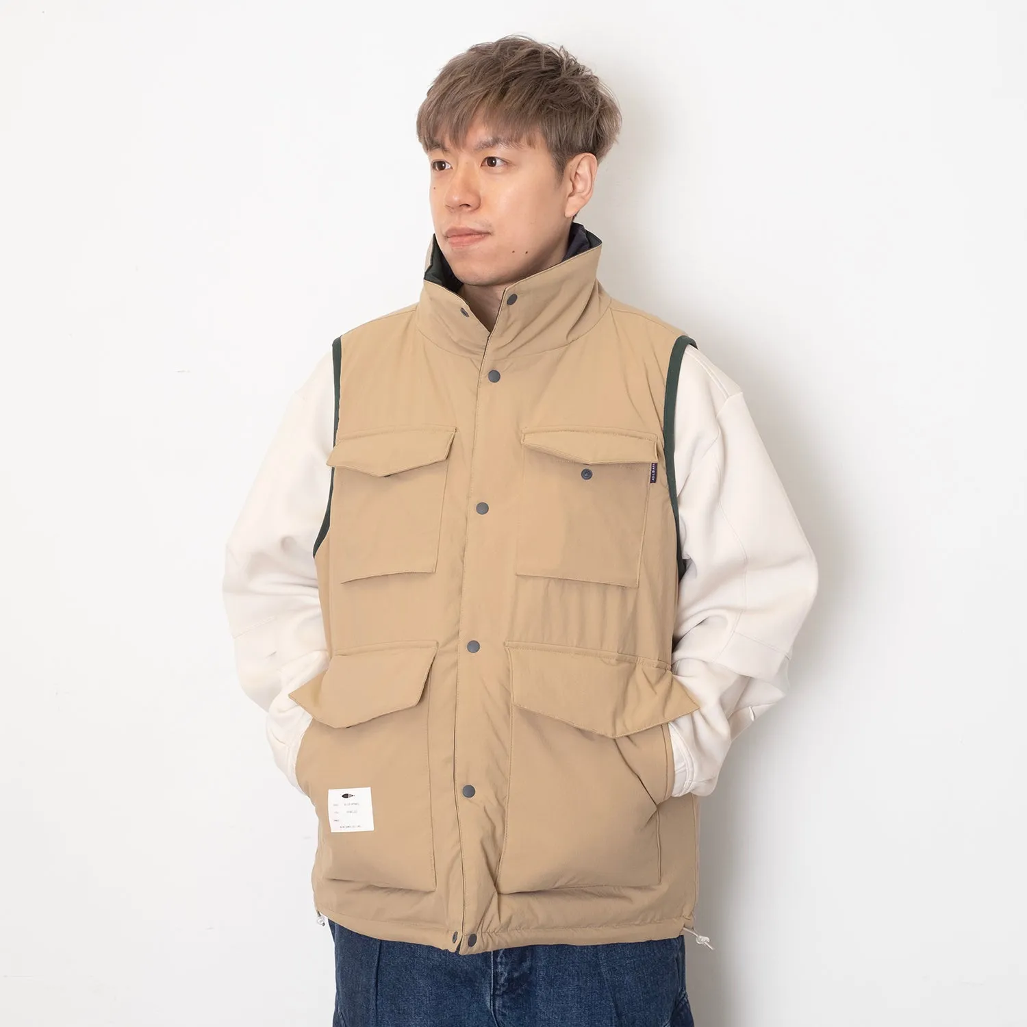 (JK384) Reversible 3M Padding Vest Jacket