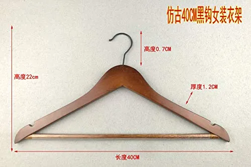 Kexinfan Hanger C Solid Wood Clothes Hanging Drying Rack Wooden Clothes Hold Non-Slip No Trace Drying Rack Clothing Store Hanger, 30,40Cmc Women'S Hanger