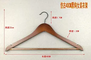 Kexinfan Hanger C Solid Wood Clothes Hanging Drying Rack Wooden Clothes Hold Non-Slip No Trace Drying Rack Clothing Store Hanger, 30,40Cmc Women'S Hanger