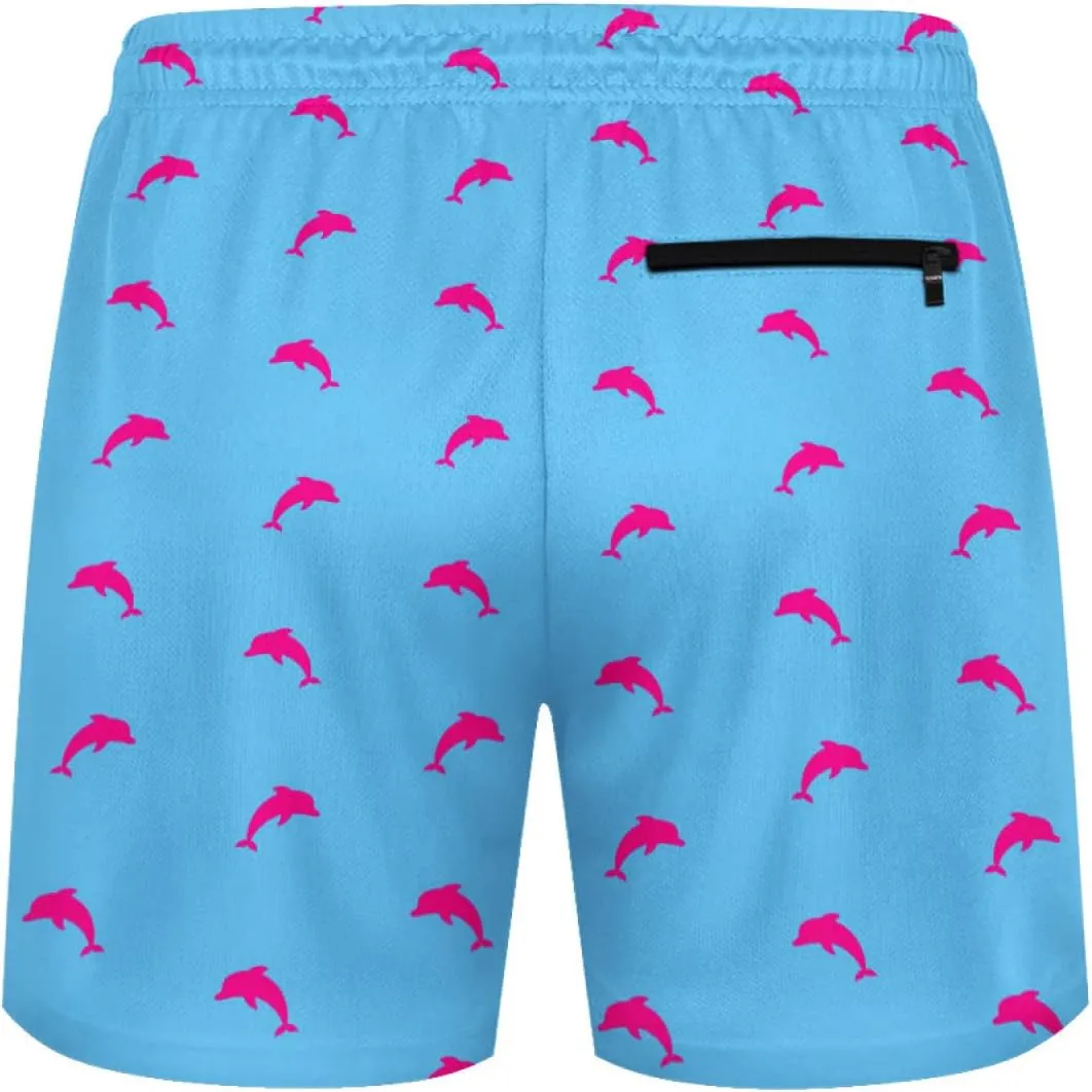 KSLIDS Mens Swim Trunks with Compression Liner 2-in-1 Swimming Shorts 5 inch Inseam Quick Dry Beach Board Shorts