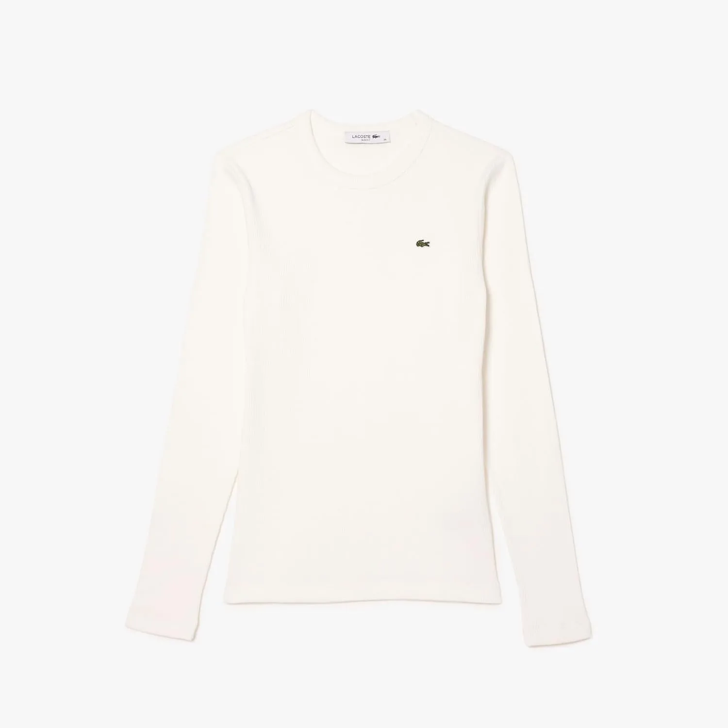 Lacoste Women's Long Sleeved Ribbed Cotton T-Shirt