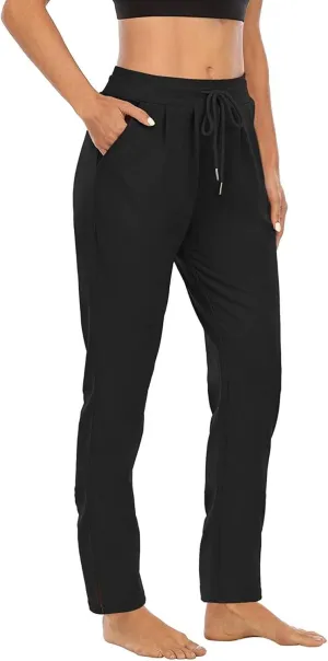 Lastesso Women's Tapered Sweatpants Elastic Waistband High Waist Joggers Pants Gym Athletic Fit Trousers with Pockets