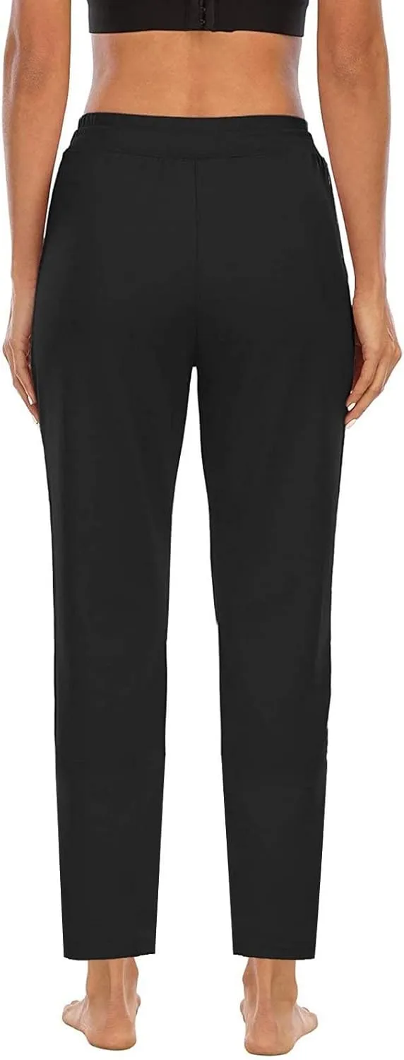 Lastesso Women's Tapered Sweatpants Elastic Waistband High Waist Joggers Pants Gym Athletic Fit Trousers with Pockets