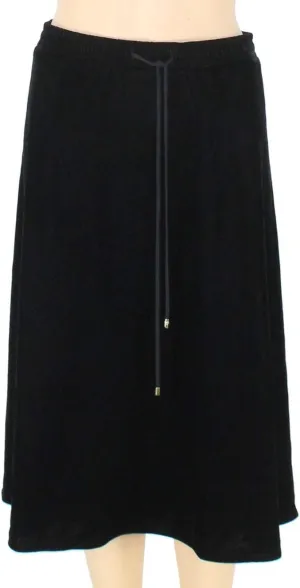Lauren Ralph Lauren Womens Kristayn Velveteen Below Knee A-Line Skirt