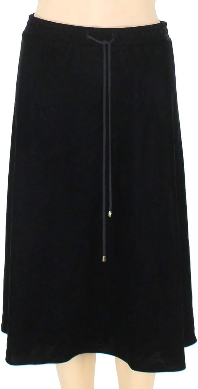 Lauren Ralph Lauren Womens Kristayn Velveteen Below Knee A-Line Skirt
