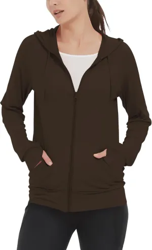 LETAOTAO Womens' Lightweight Zip Up Hoodies Stretch Thin Summer Jackets For Women