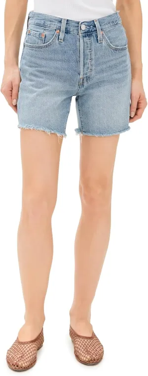 Levi's Women's 501 Mid Thigh Shorts Lighteight