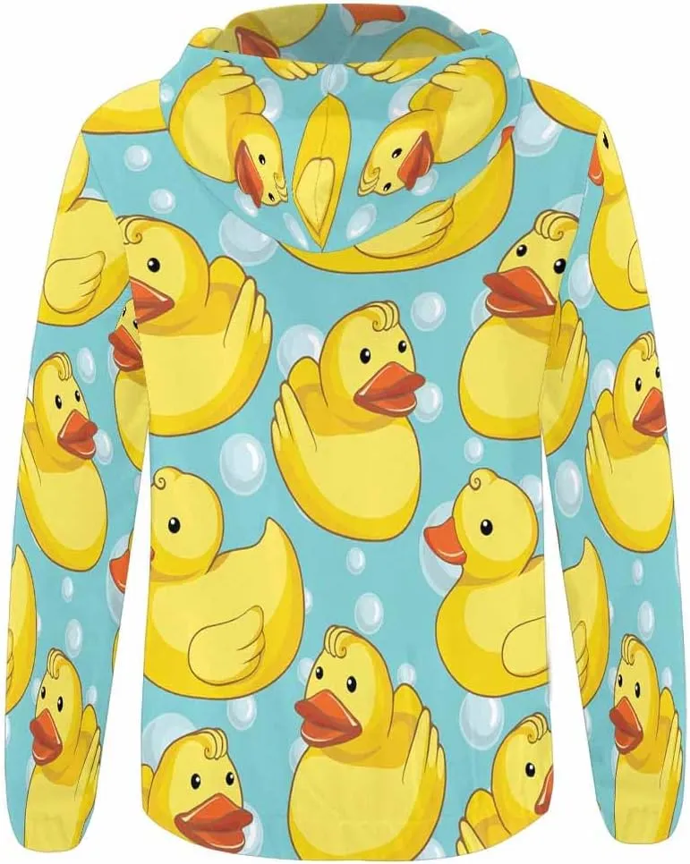 Lightweight Zip Up Hoodie Women Rubber Duck Shower Toy Womens Hoodies Long Sleeve Sweatshirts Oversized Sweaters