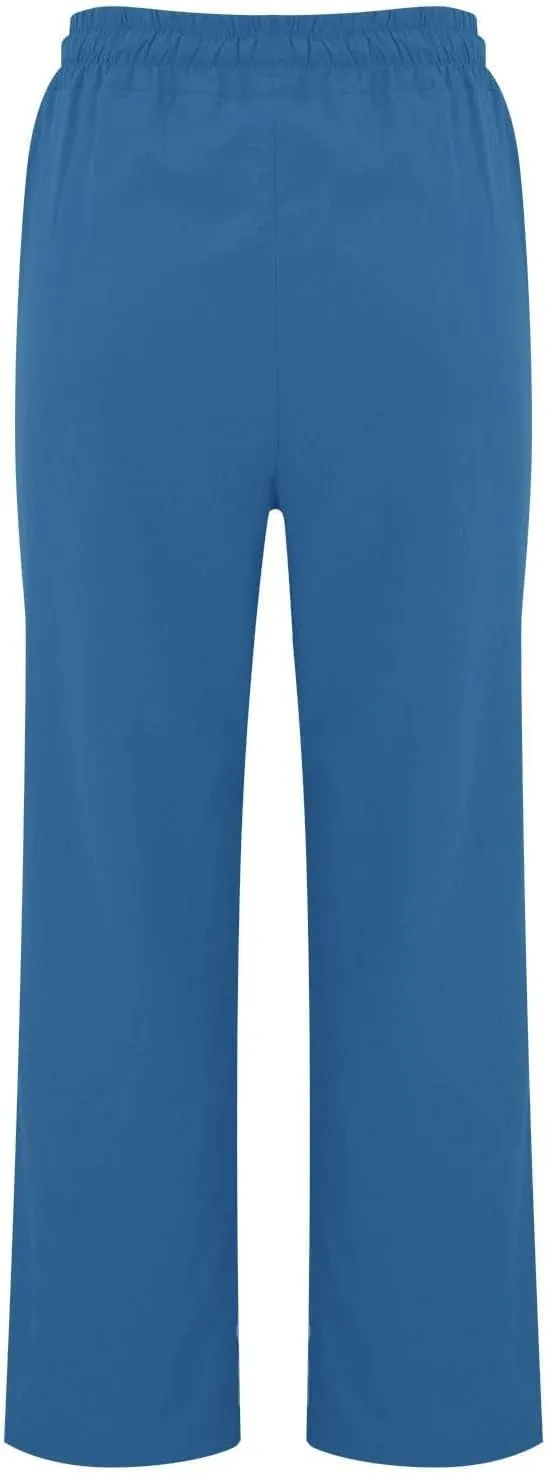 Linen Pants for Women Elastic High Waisted Straight Leg Trousers Pants Loose Casual Summer Dress Pants with Pockets
