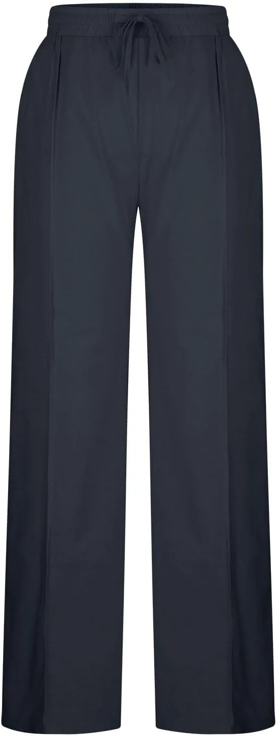 Linen Pants for Women Plus Size Dressy High Waist Wide Leg Pants Summer Comfy Lounge Palazzo Trousers with Pockets 2025