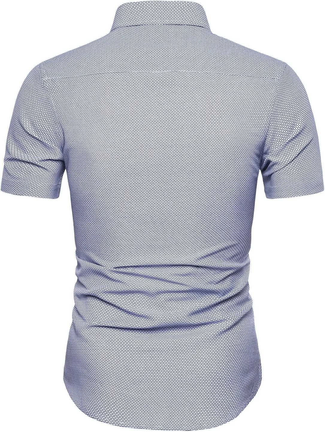 LOCALMODE Men's Regular Fit Cotton Business Casual Shirt Solid Short Sleeve Button Down Dress Shirts