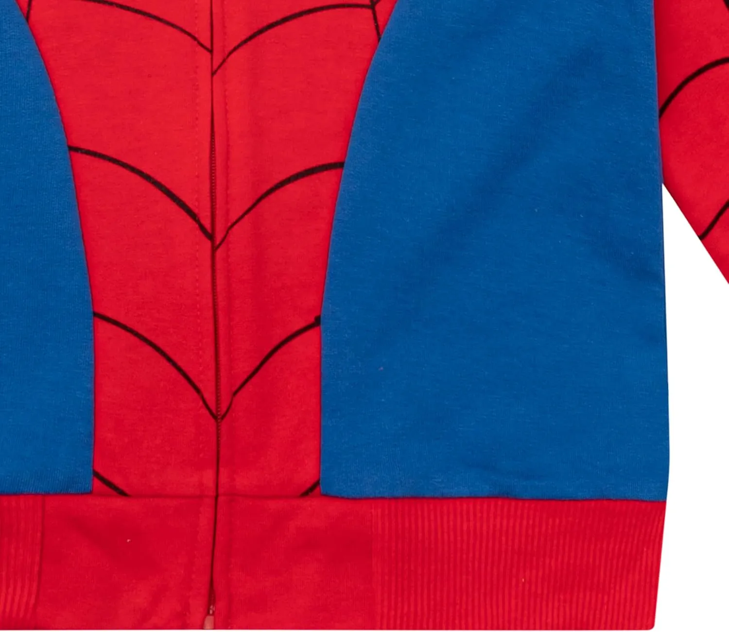 Marvel Spider-Man Boys Zip Up Fleece Hoodie for Toddlers