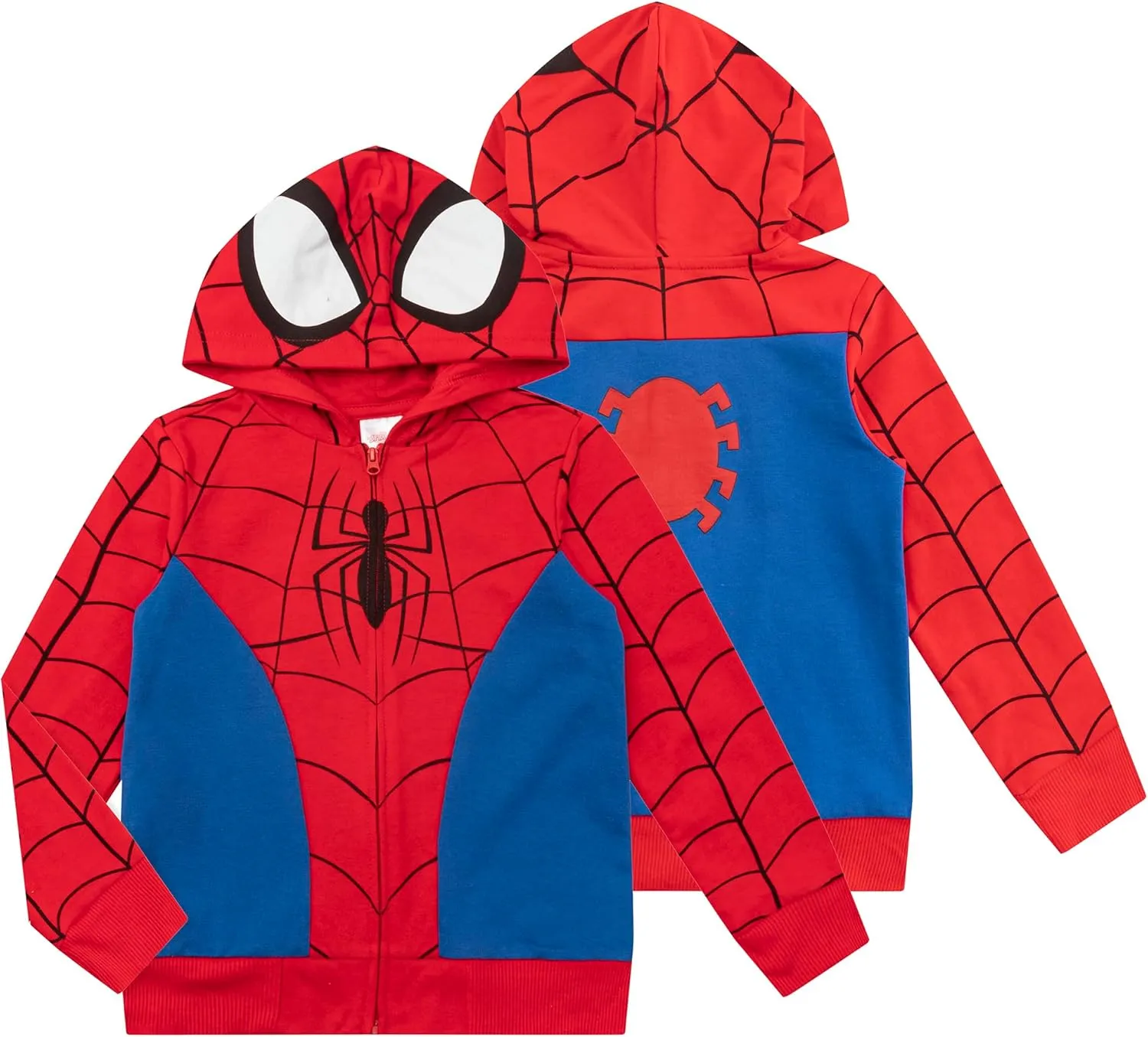 Marvel Spider-Man Boys Zip Up Fleece Hoodie for Toddlers