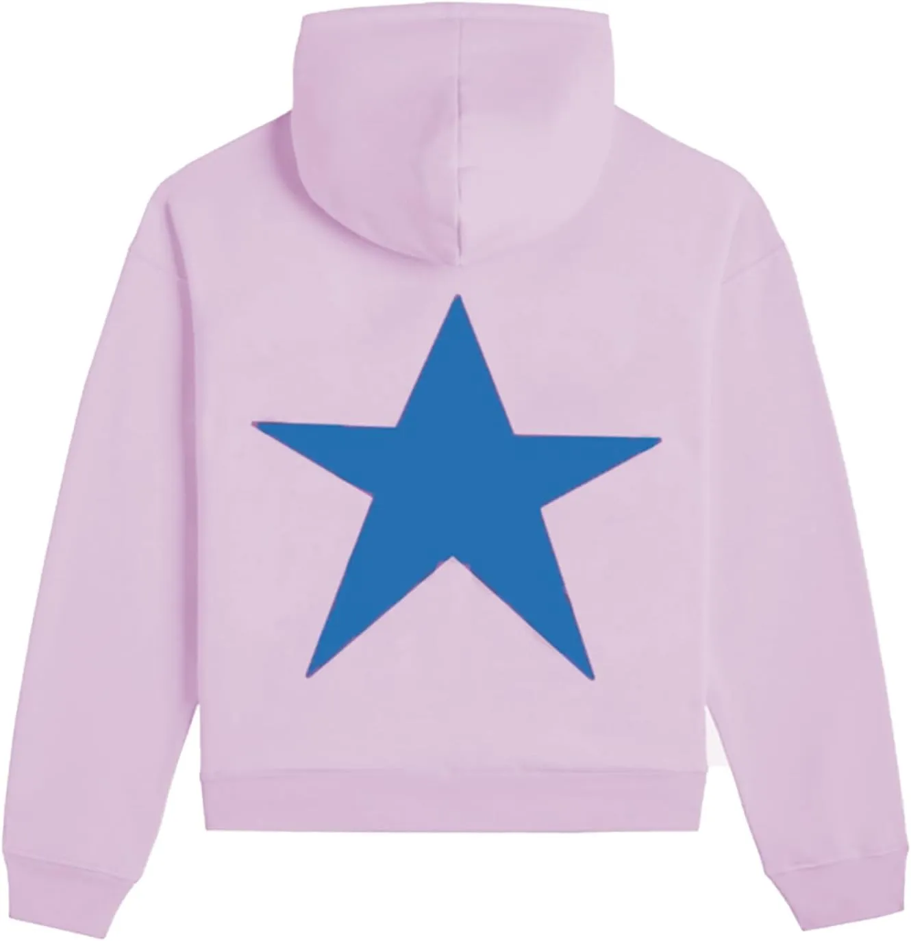 Meiweileya Womens Y2k Star Graphic Print Hoodies Oversized Aesthetic Long Sleeve Pullover Tops