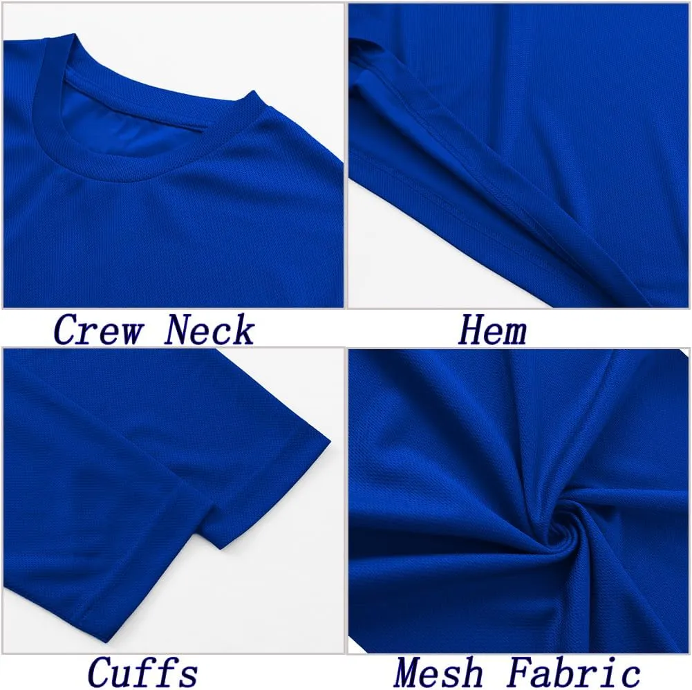 Men Long Sleeve T Shirts Athletic Lightweight for Running Workout Gym Summer Quick Dry Tee Casual Crew Neck Tops