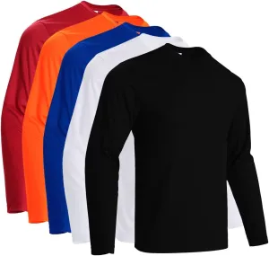 Men Long Sleeve T Shirts Athletic Lightweight for Running Workout Gym Summer Quick Dry Tee Casual Crew Neck Tops