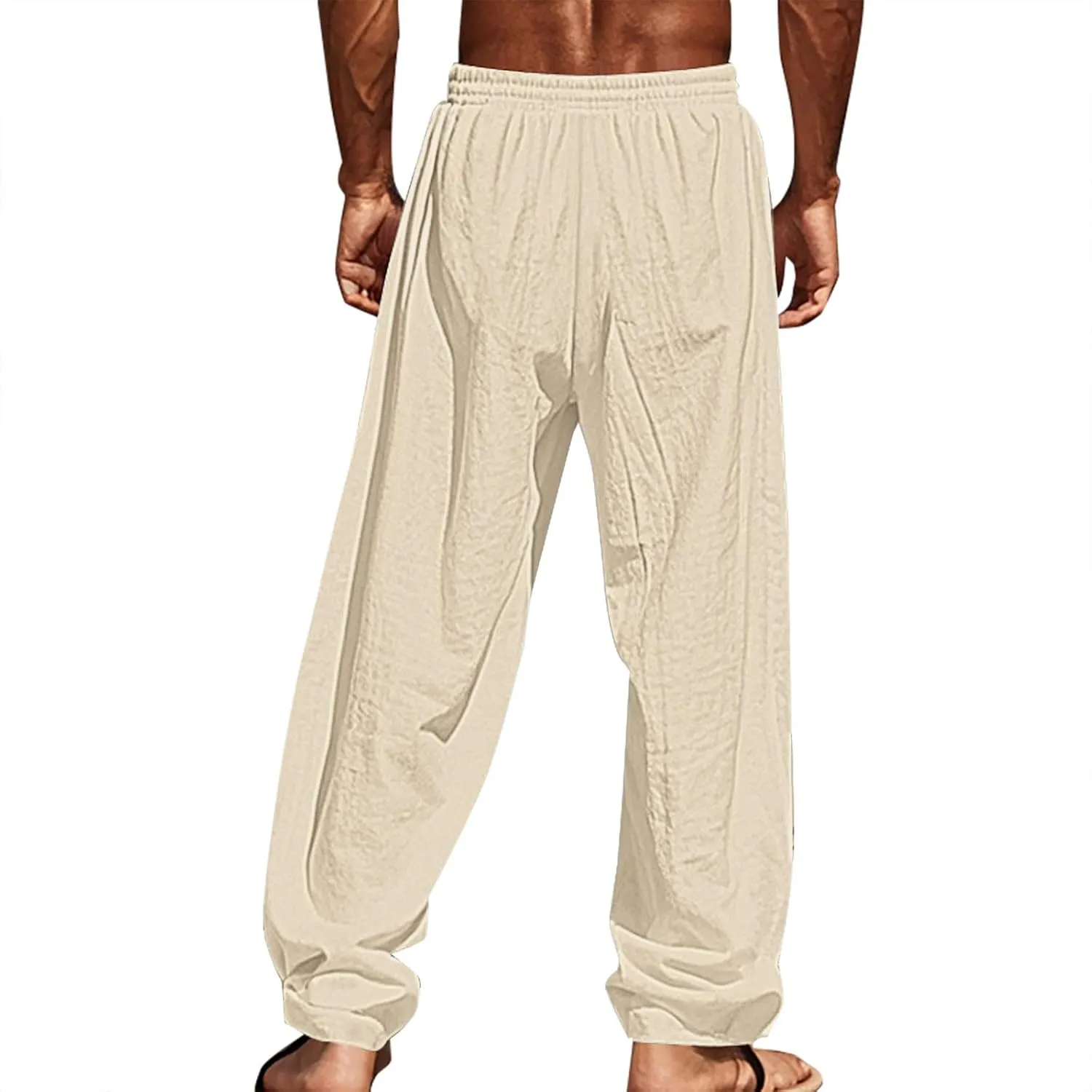 Men Palm Tree Graphic Pants Sun Beach Print Pants Summer Lightweight Vacation Beach Casual Slacks Drawstring Trousers
