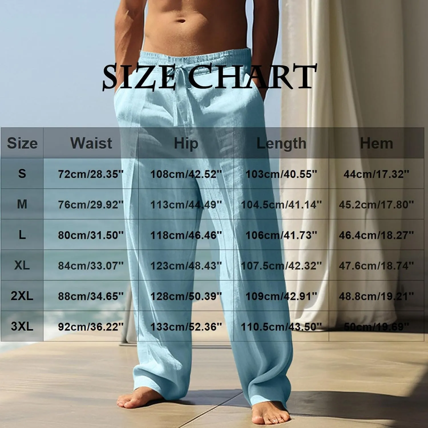 Men Palm Tree Graphic Pants Sun Beach Print Pants Summer Lightweight Vacation Beach Casual Slacks Drawstring Trousers