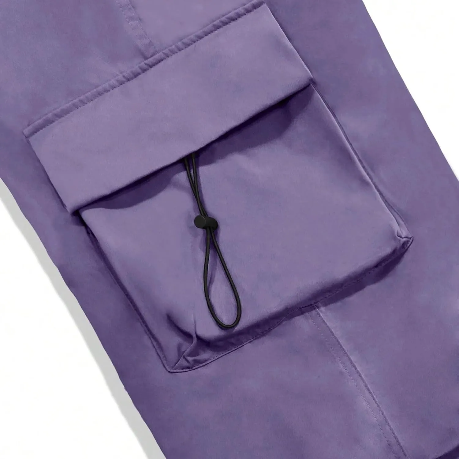 Men's Baggy Cargo Pants Drawstring Casual Y2K Parachute Pants Loose Fit Harem Joggers with Pockets