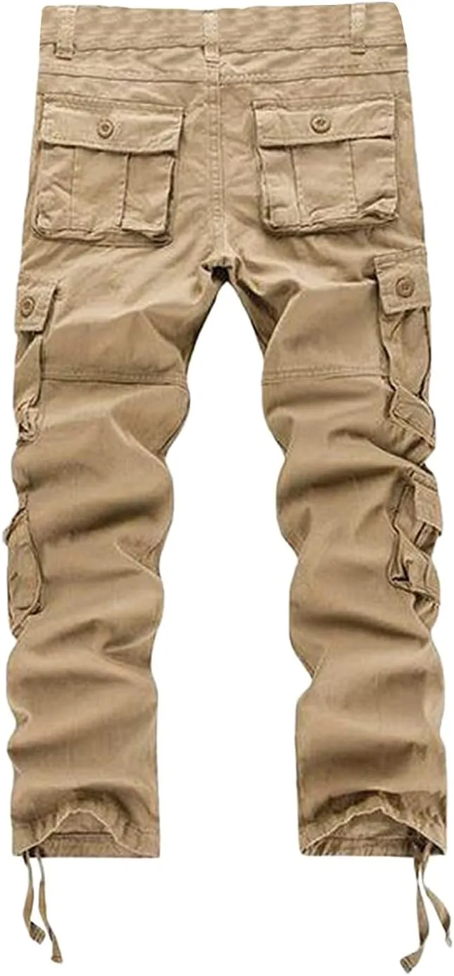 Men's Casual Cargo Pants Slim Fit Stretch Joggers Fashion Style Trousers Regular Tapered Cargo Pant with Pockets