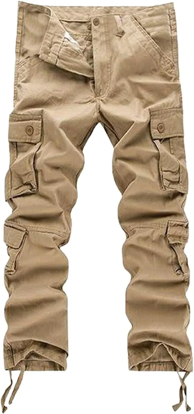 Men's Casual Cargo Pants Slim Fit Stretch Joggers Fashion Style Trousers Regular Tapered Cargo Pant with Pockets