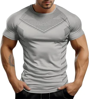 Mens Casual Slim Fit Short Sleeve T-Shirts Soft Lightweight Crew-Neck Size Baseball Shirt
