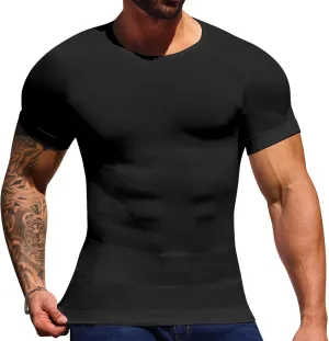 Mens Compression Shirt Body Shaper Slimming Undershirt Gynecomastia Abdomen Tummy Control Shapewear Tank Top Vest