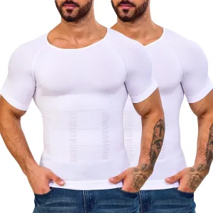 Mens Compression Shirt Body Shaper Slimming Undershirt Gynecomastia Abdomen Tummy Control Shapewear Tank Top Vest