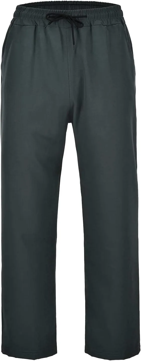 Mens Corduroy Pants Casual Cargo Pants, Drawstring Elastic Waist Baggy Tapered Jogger, Sweatpants with Pockets