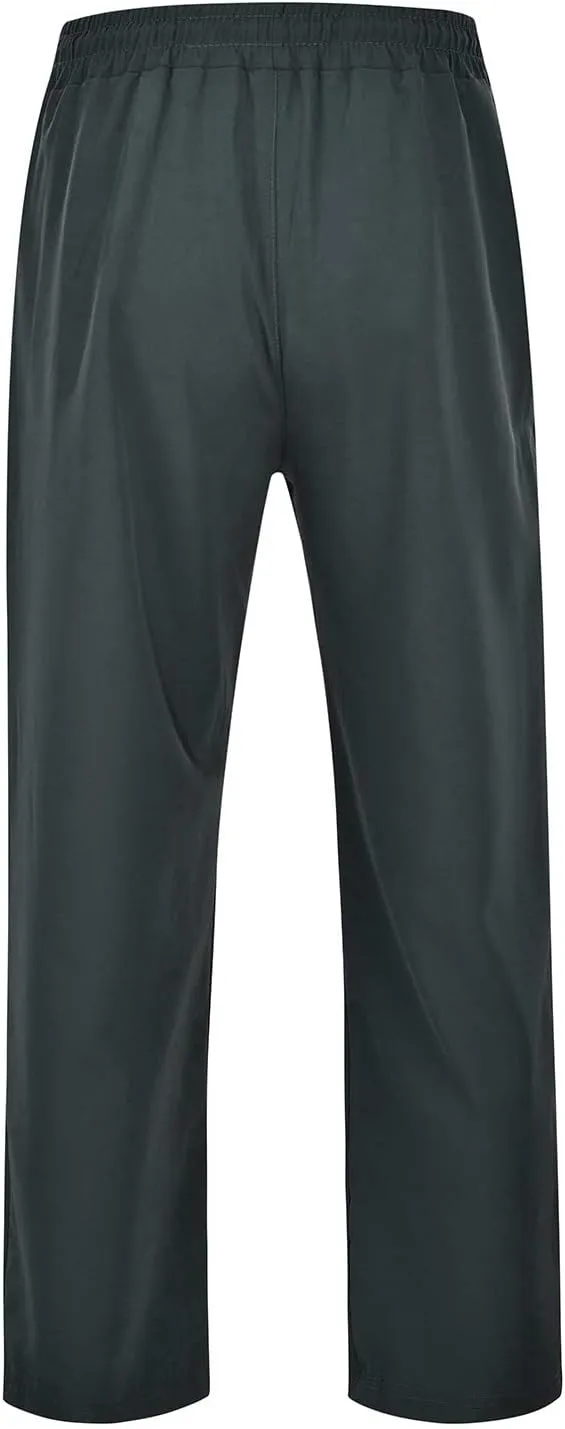 Mens Corduroy Pants Casual Cargo Pants, Drawstring Elastic Waist Baggy Tapered Jogger, Sweatpants with Pockets