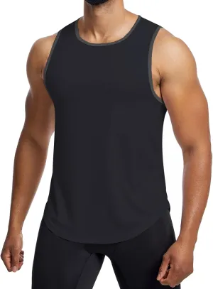 Mens Mesh Workout Tank Tops Muscle Sleeveless Fitness Tee Shirts Summer Dry Fit Gym Training T-Shirt Athletic Cloth